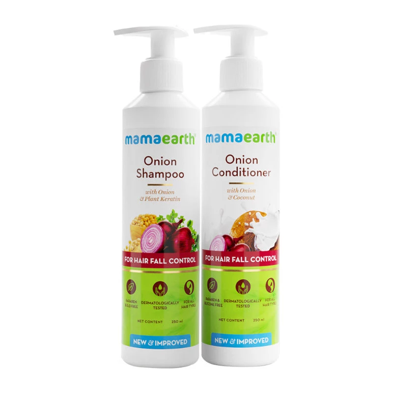 Mamaearth Onion Anti Hair Fall Express Kit with Shampoo + Conditioner for Hair Fall Control, Pack of 2-9.webp